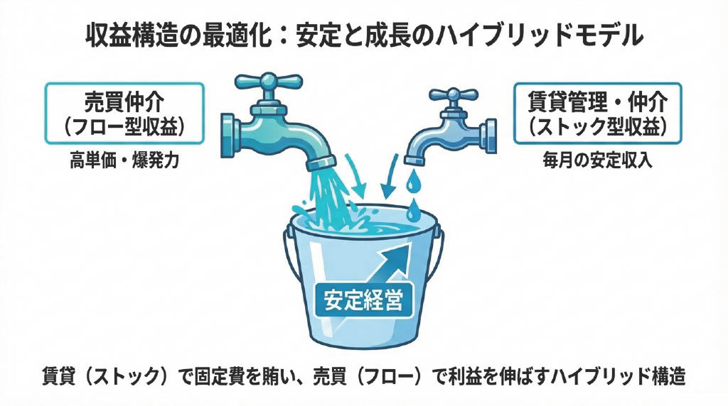 賃貸仲介・管理業務との収益バランス